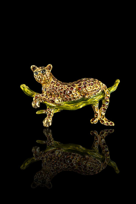 Golden Wildstride Panther Brooch