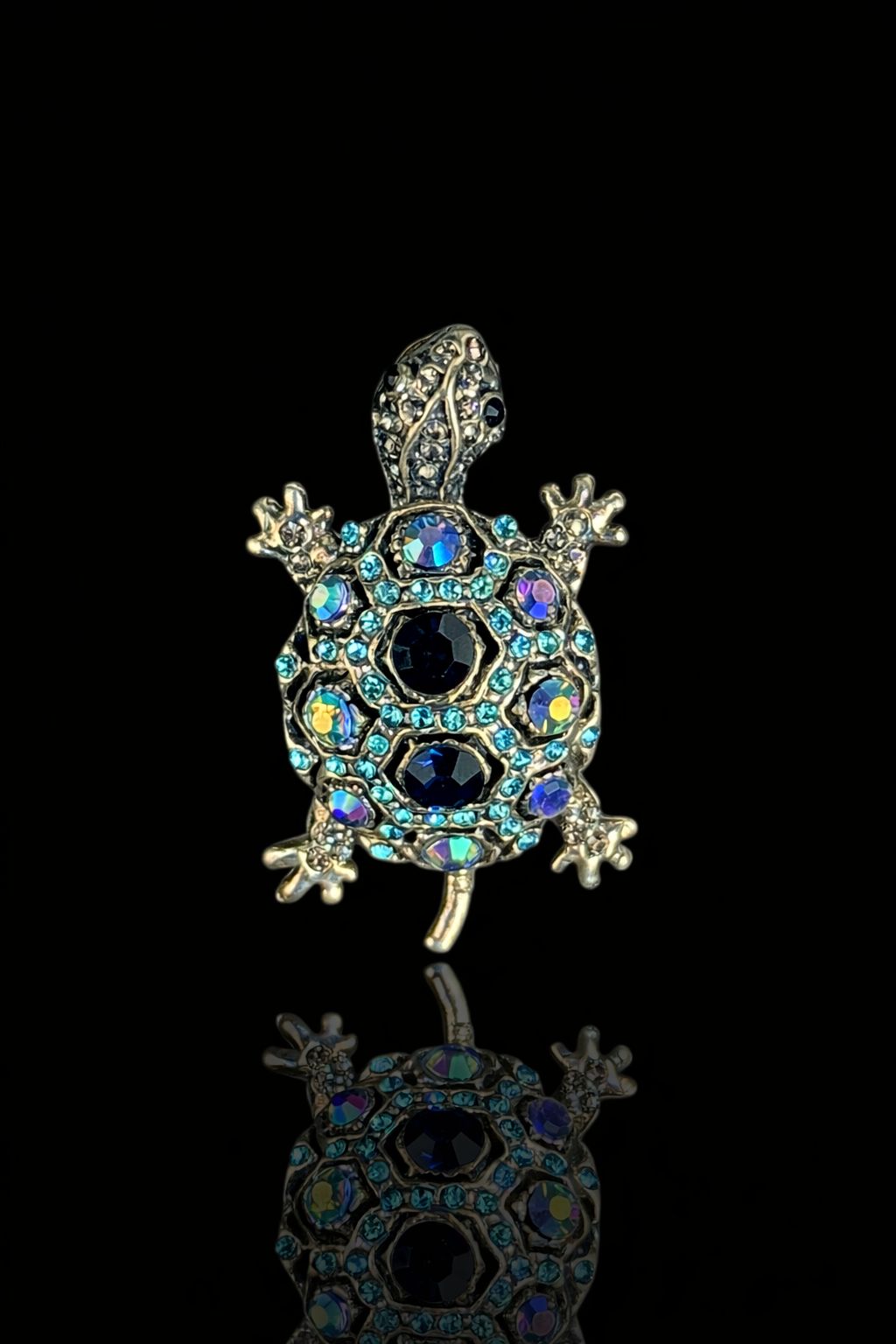 Regal Gem Turtle Brooch