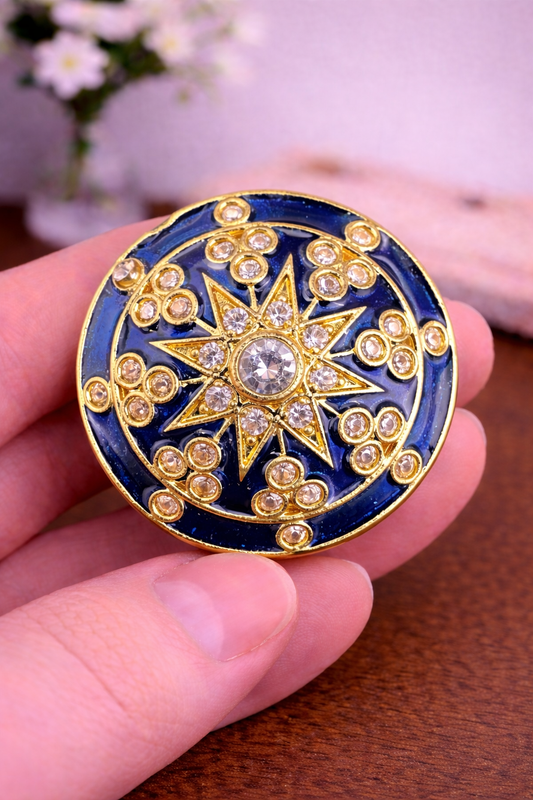 Celestial Sapphire Bandhgala Button