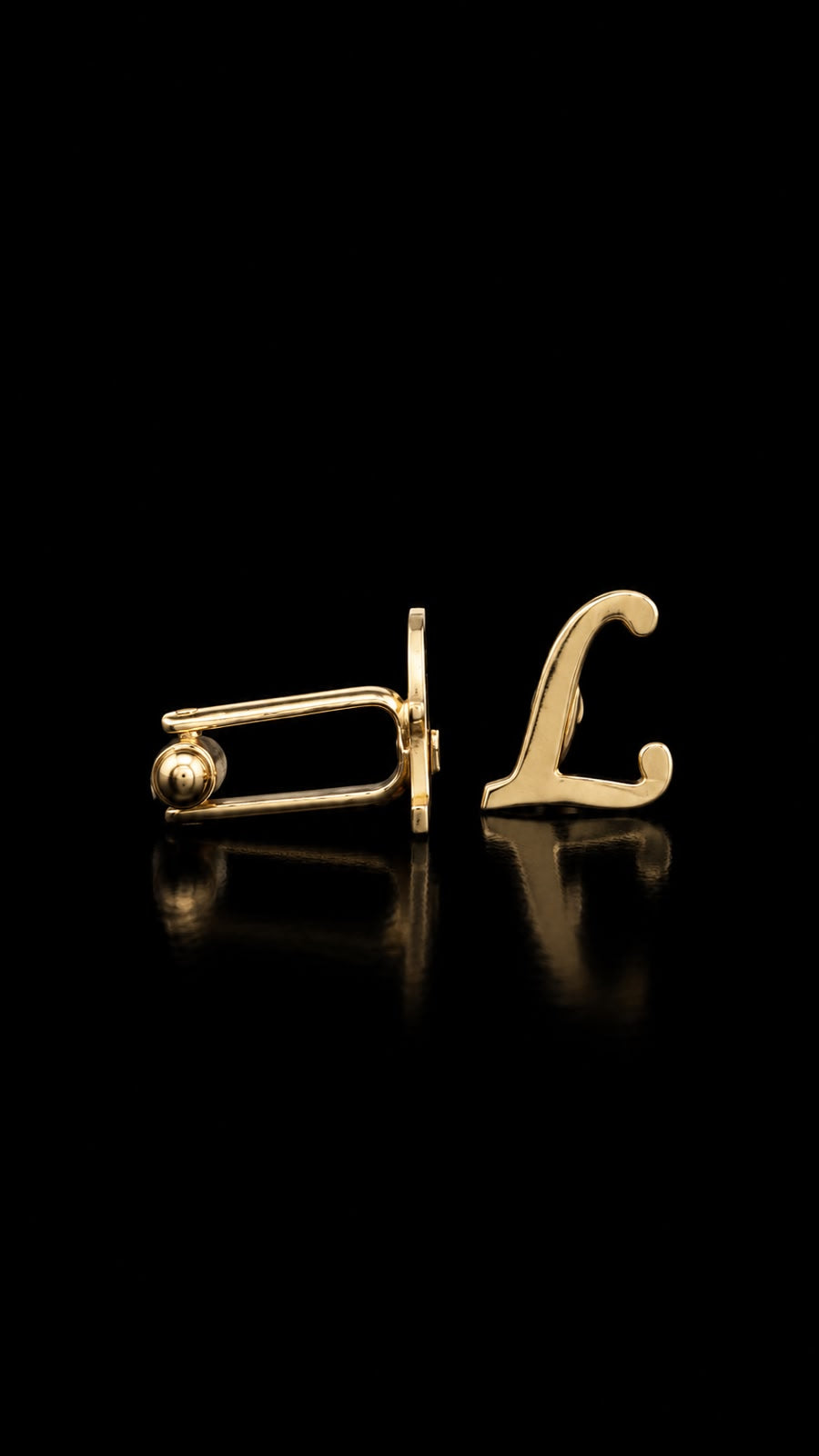 Rajputana Initial "L" Gold Cufflinks