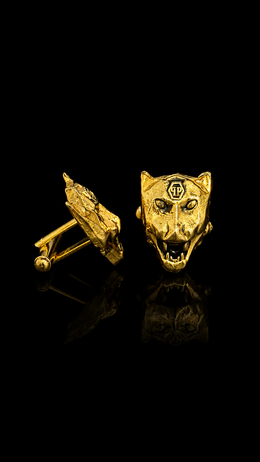 Predator Panther Head Cufflinks