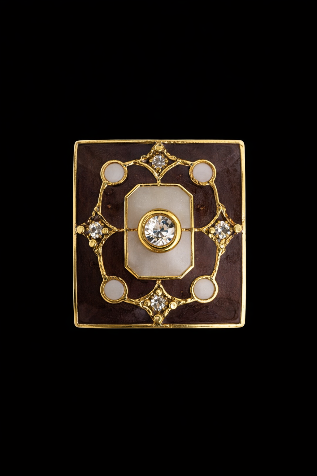 Royal Plum Crest Kurta Button