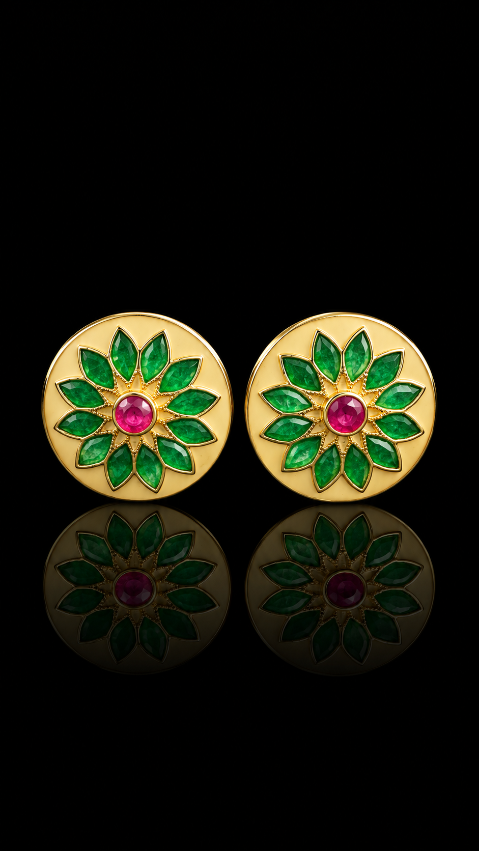 Emerald Blossom Royal Cufflinks
