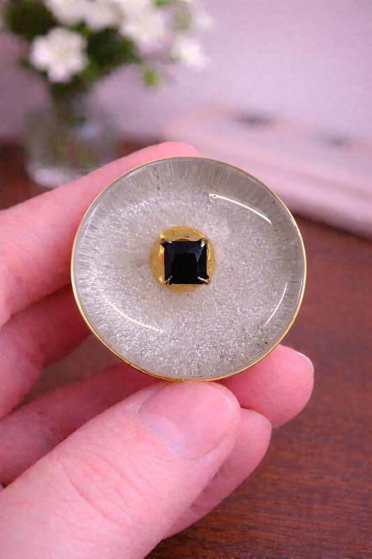 Frosted Pearl Noir – Bandhgala Button