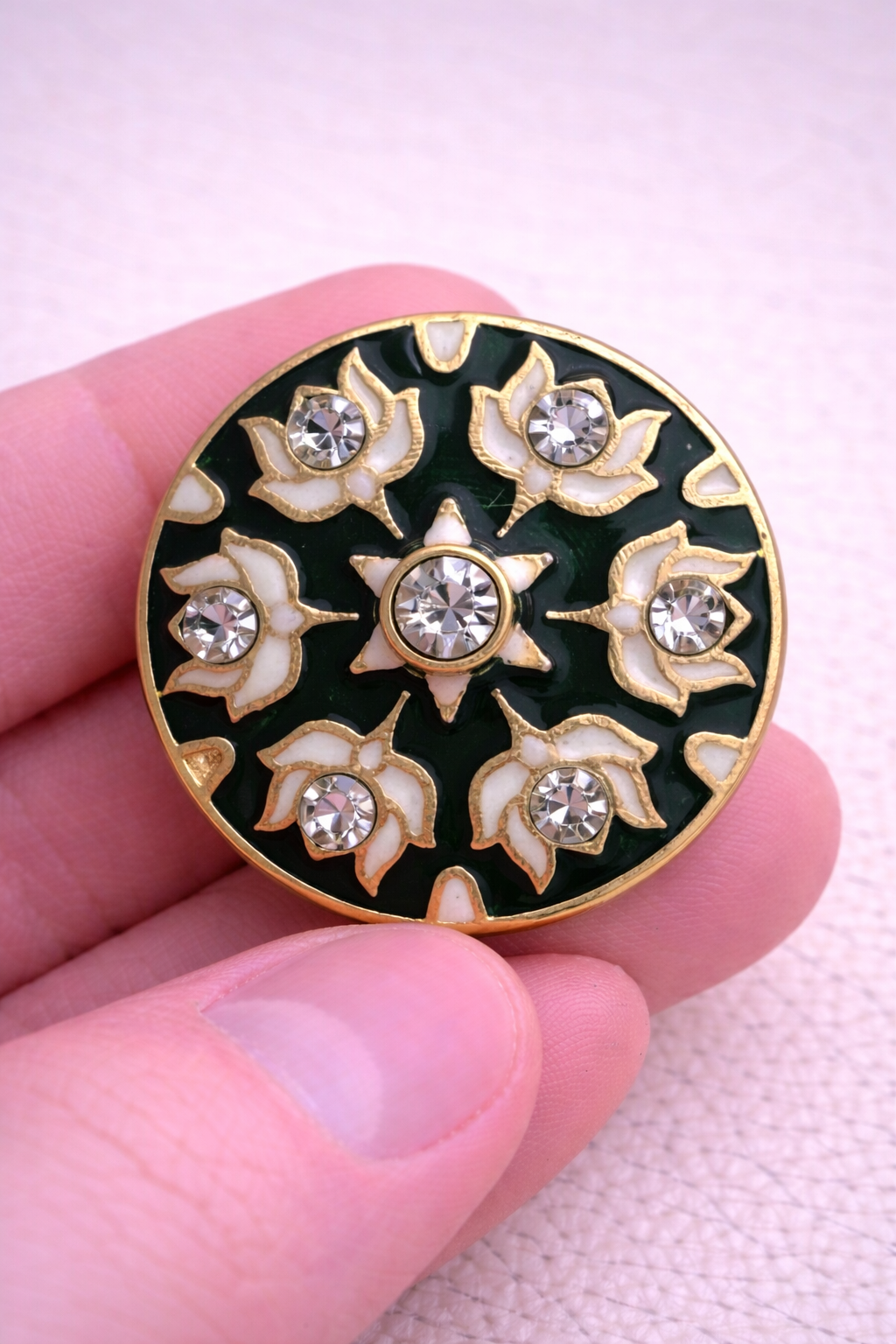 Noir Gulnaar Bandhgala Button