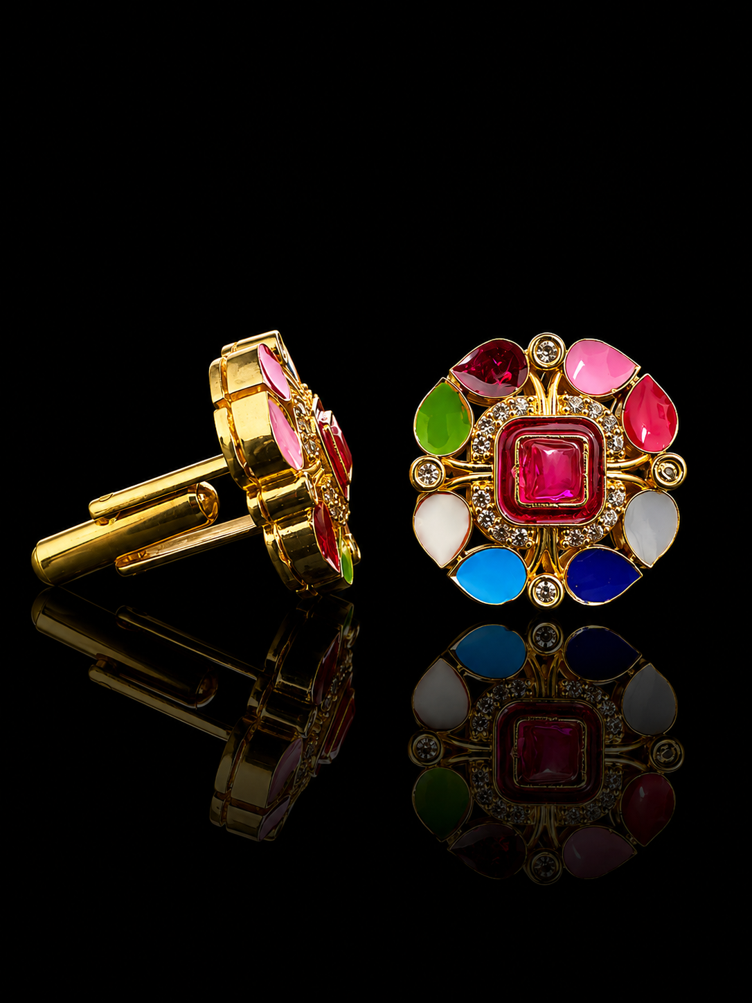 Royal Multicolor Gemstone Cufflinks