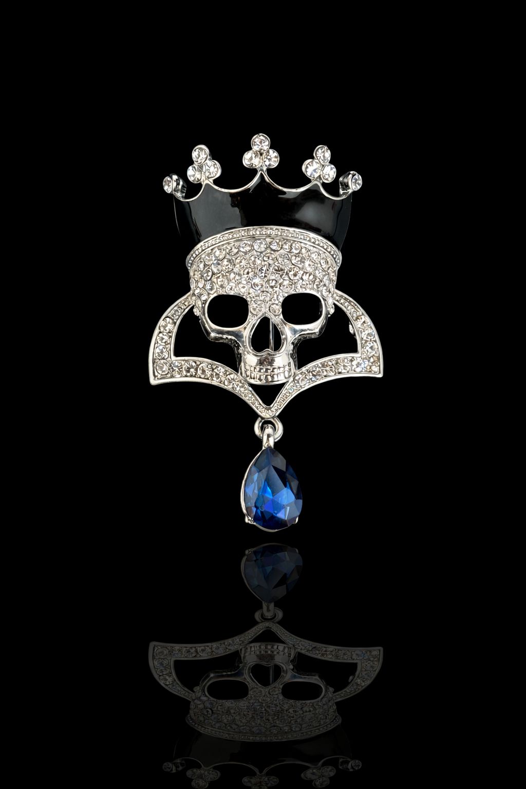 Royal Skull Crown Brooch