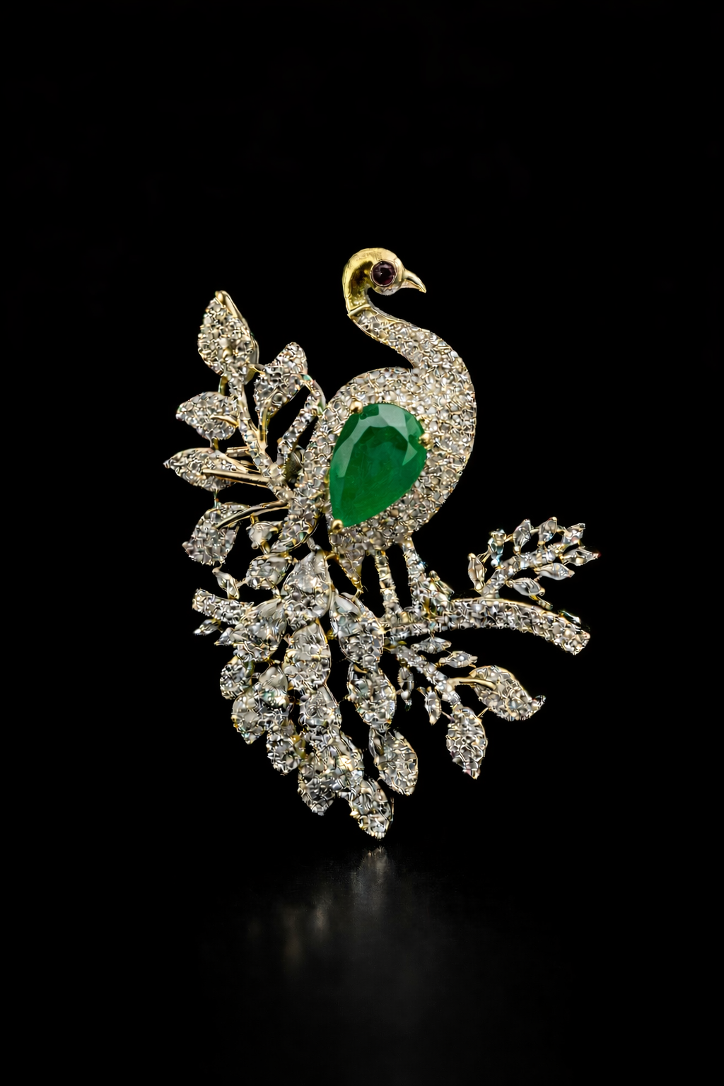 Royal Peacock Crest Brooch