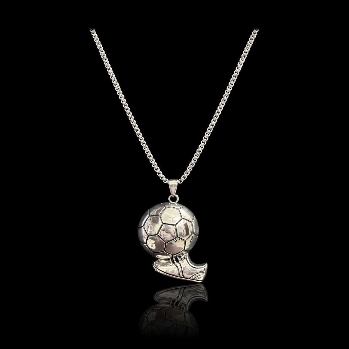 Football Boot & Soccer Ball Pendant Chain