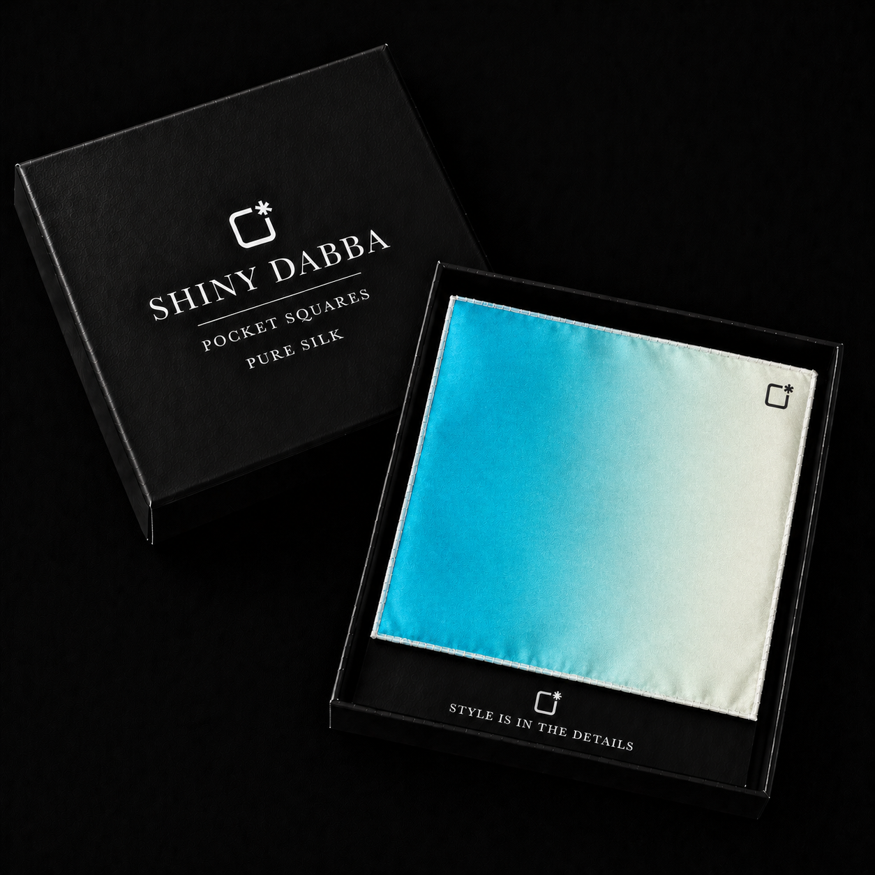 Azure Mist Silk Pocket Square