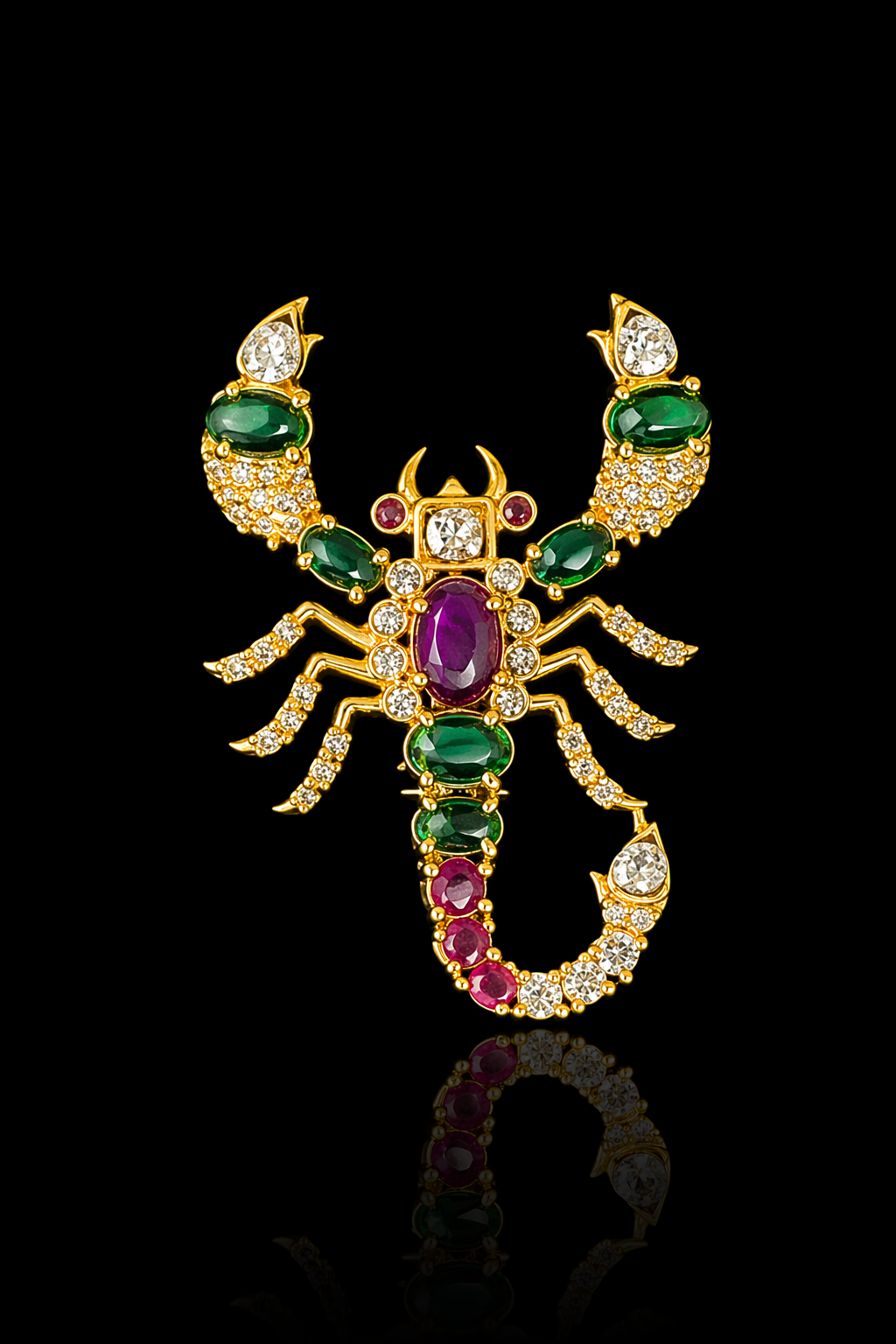 Imperial Scorpion Navratna Brooch