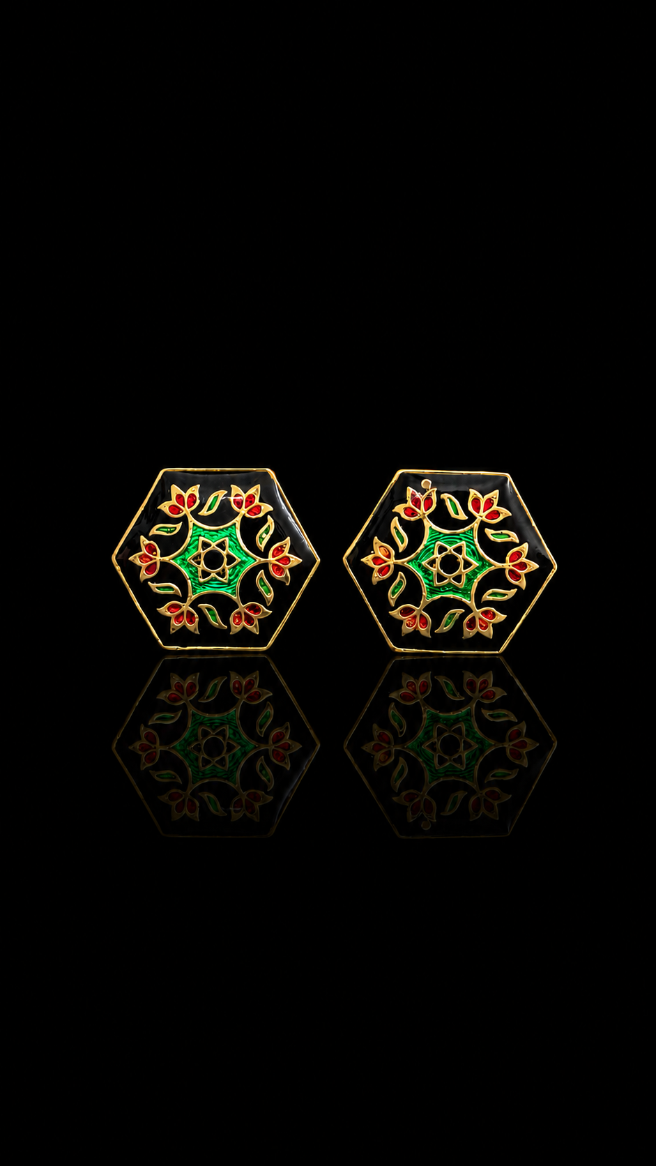 Jaipur Jali Enamel Cufflinks