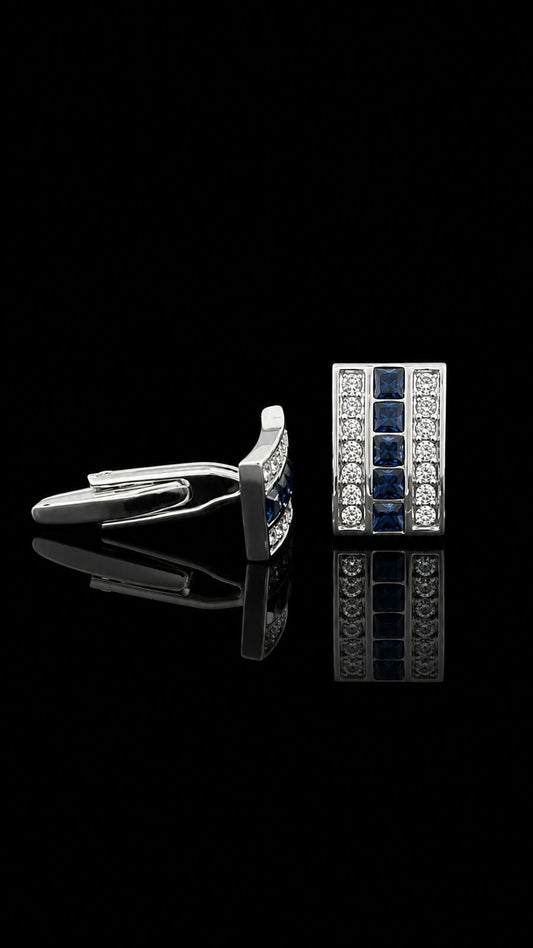 Sapphire Royale Crystal Cufflinks