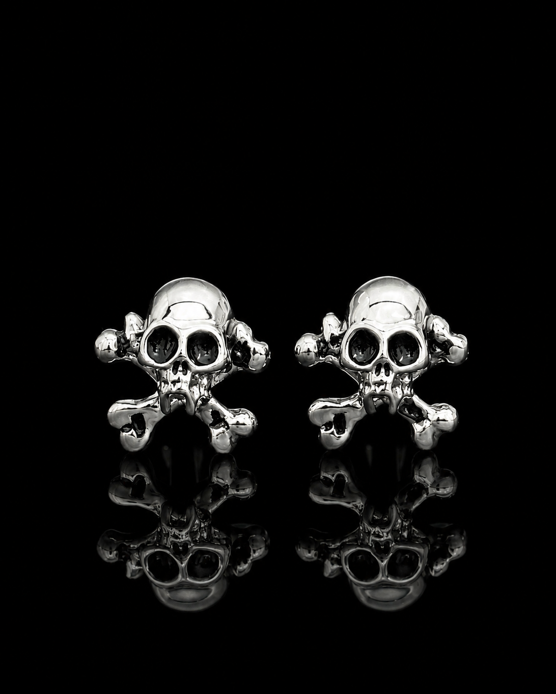 Rebel Skull Silver Cufflinks