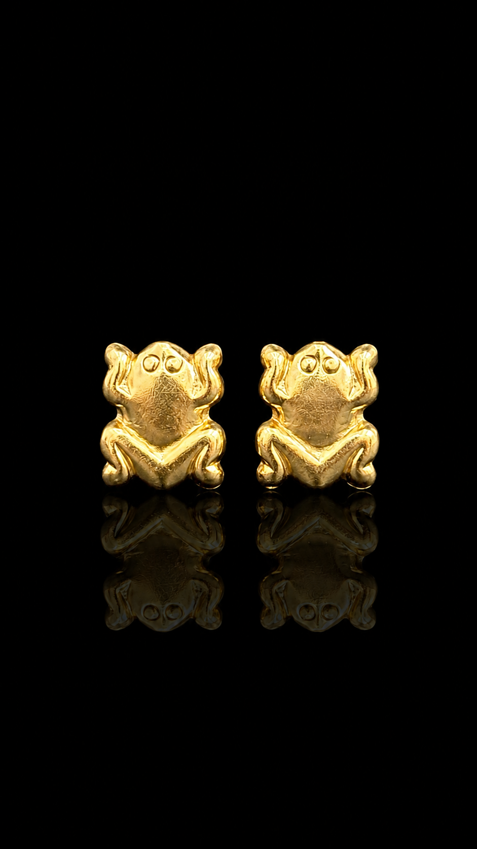 Golden Lucky Frog Cufflinks