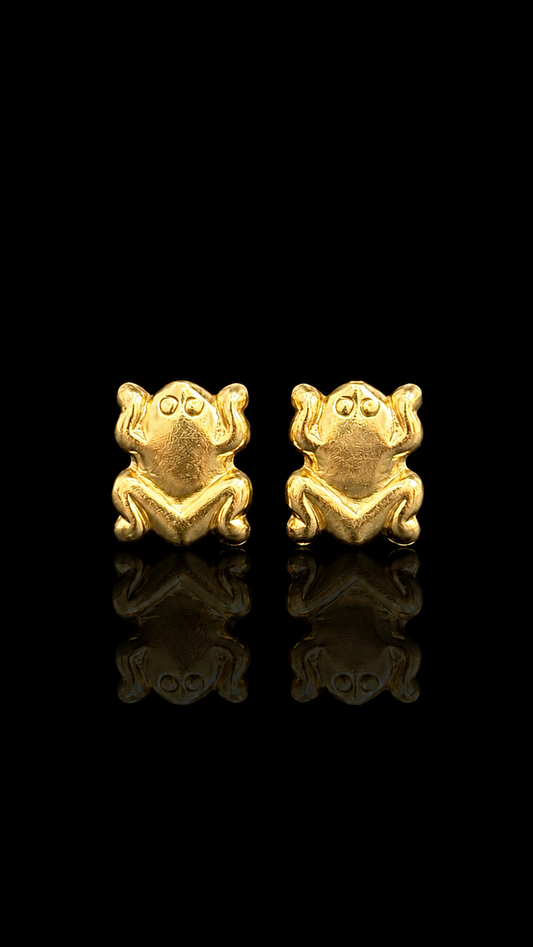 Golden Lucky Frog Cufflinks