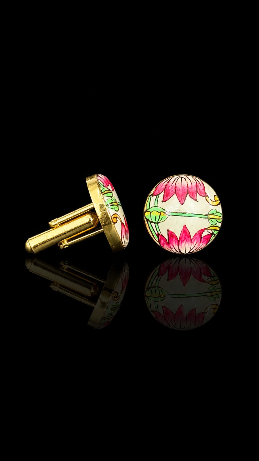 Kamal Vana Hand-Painted Enamel Cufflinks