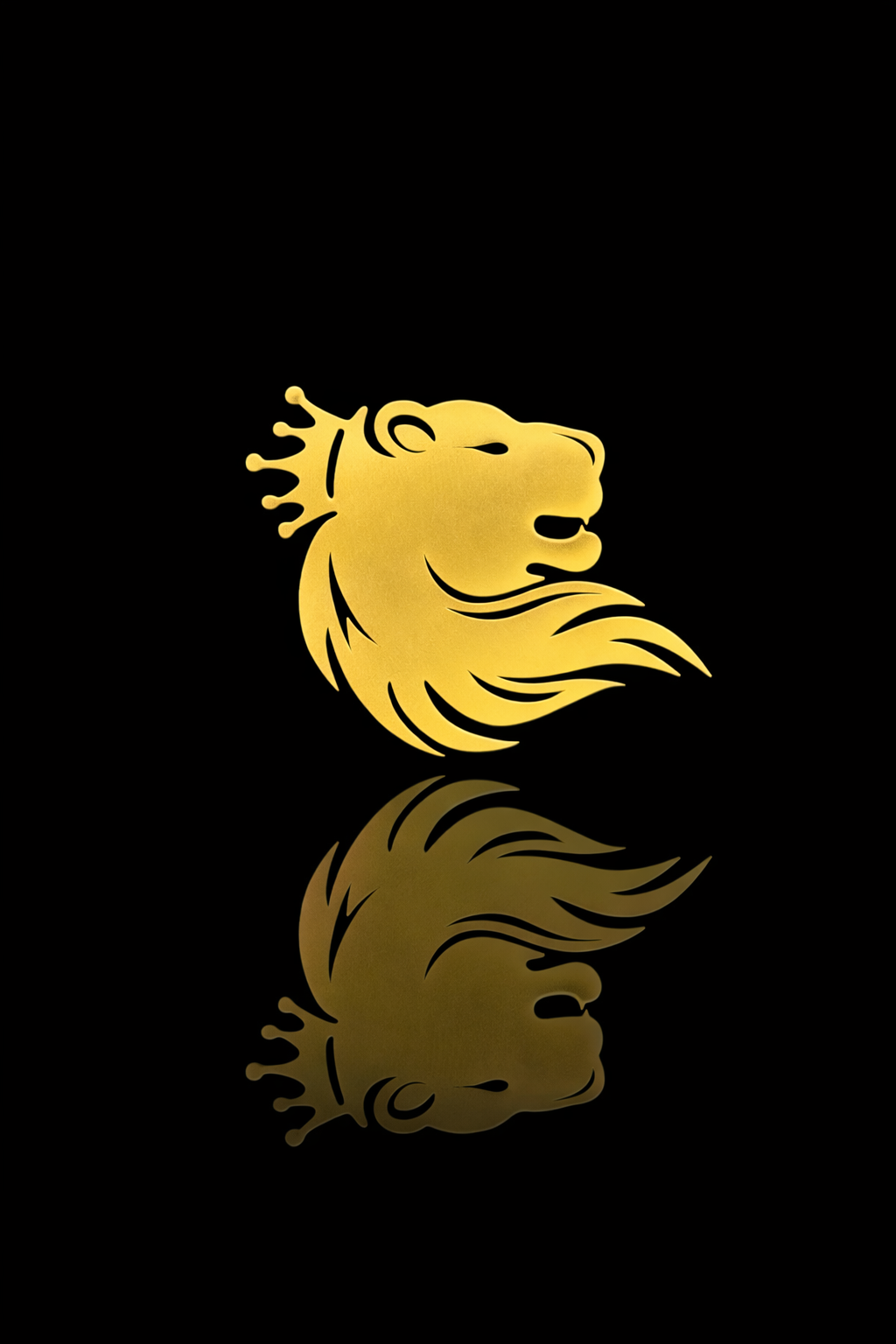 Crowned Lion Crest Brooch