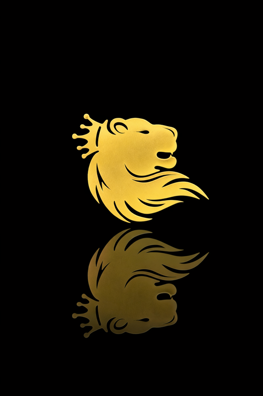 Crowned Lion Crest Brooch