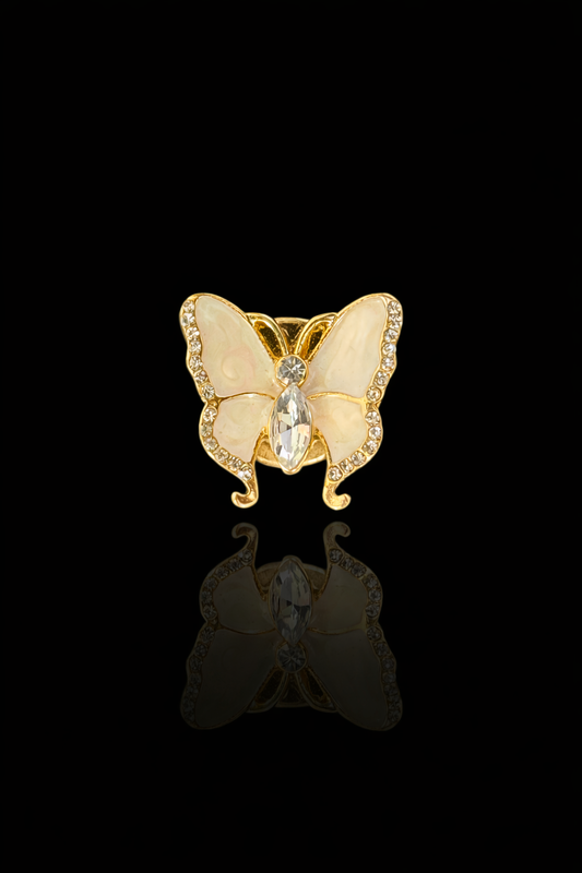 Ivory Flutter Button Clip