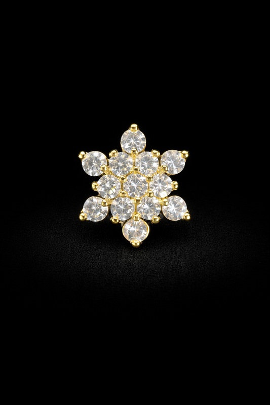 Royal Snowflake Kurta Button