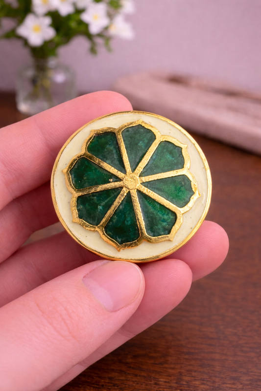Meher Enamel Bloom Bandhgala Button