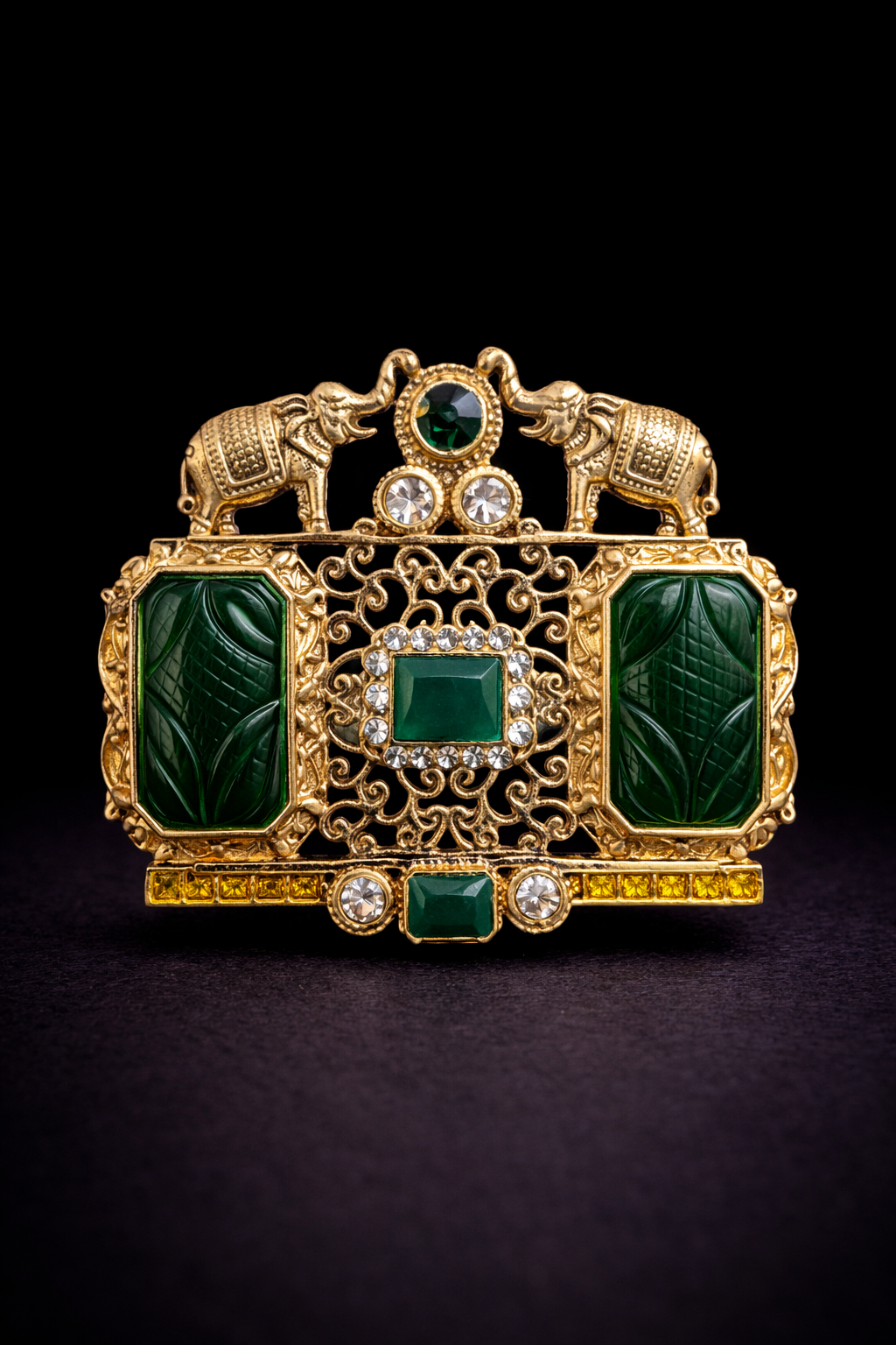 Royal Elephant Court Brooch