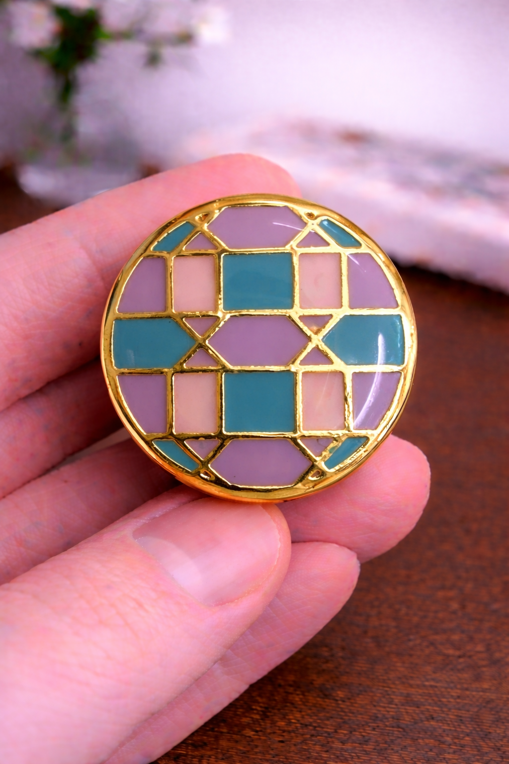 Regal Mosaic Brass Button Set