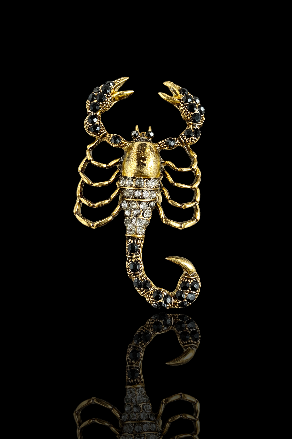 Royal Scorpion Crystal Brooch