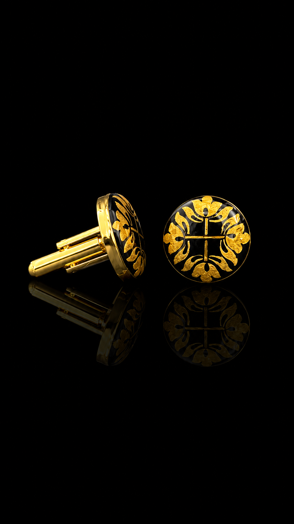 Pushp Hand-Painted Enamel Cufflinks