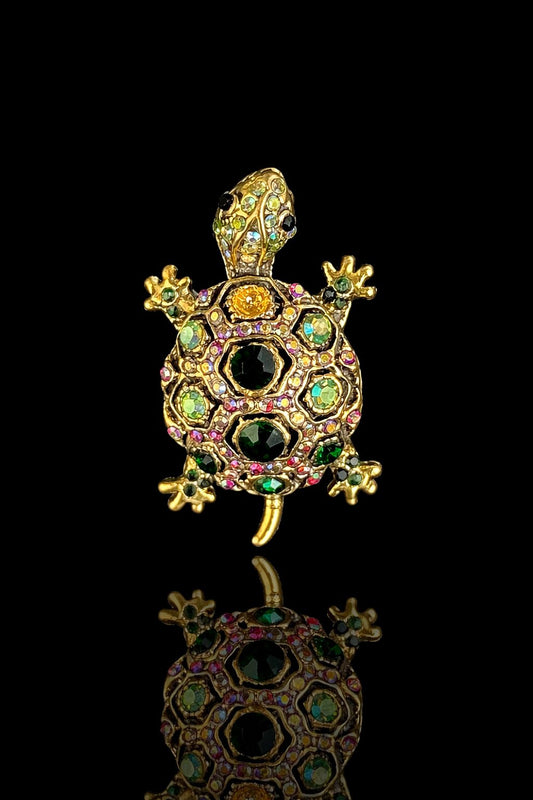 Regal Gem Turtle Brooch