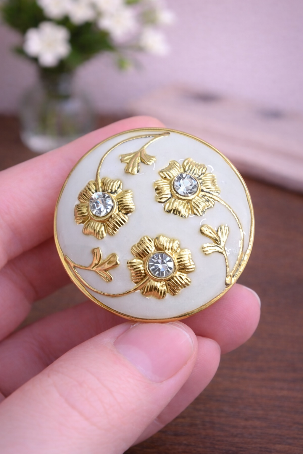 Noor-e-Gul Floral Bandhgala Button
