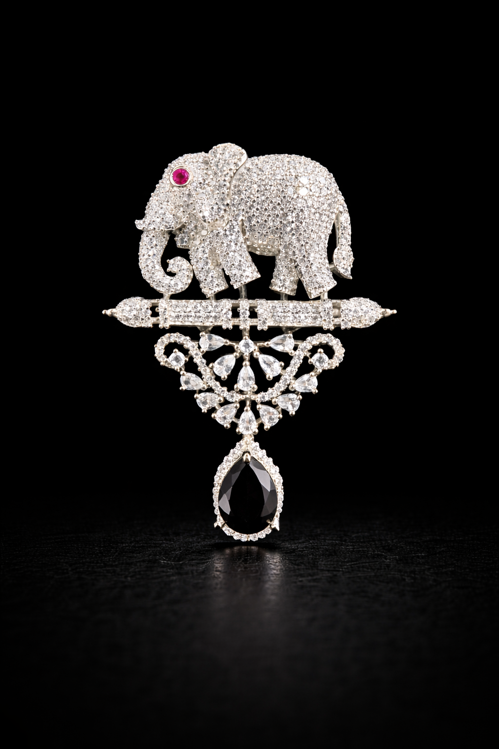 Royal Elephant Charm Magnet Brooch