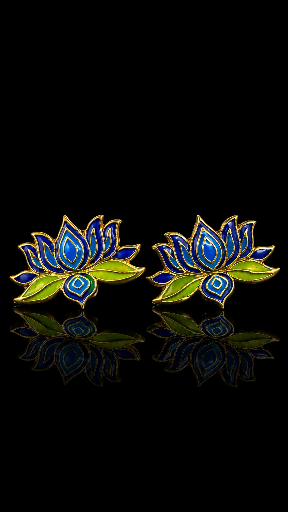 Royal Lotus Floral Cufflinks