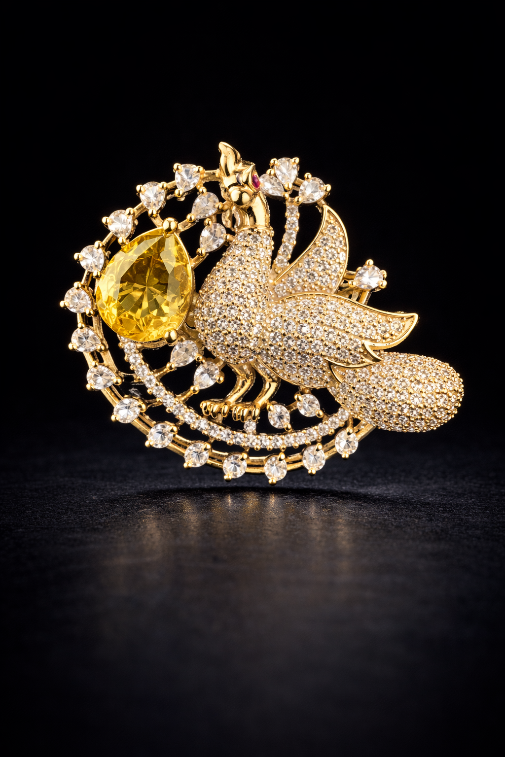 Royal Mayur Crest Brooch
