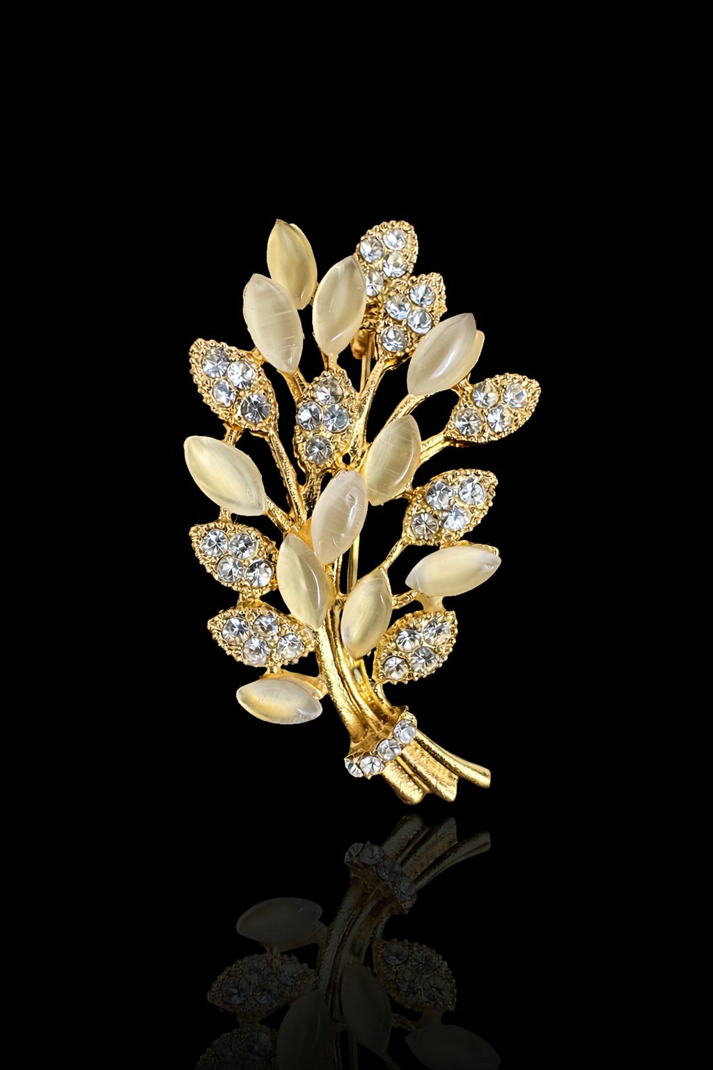 Ivory Bloom Branch Brooch