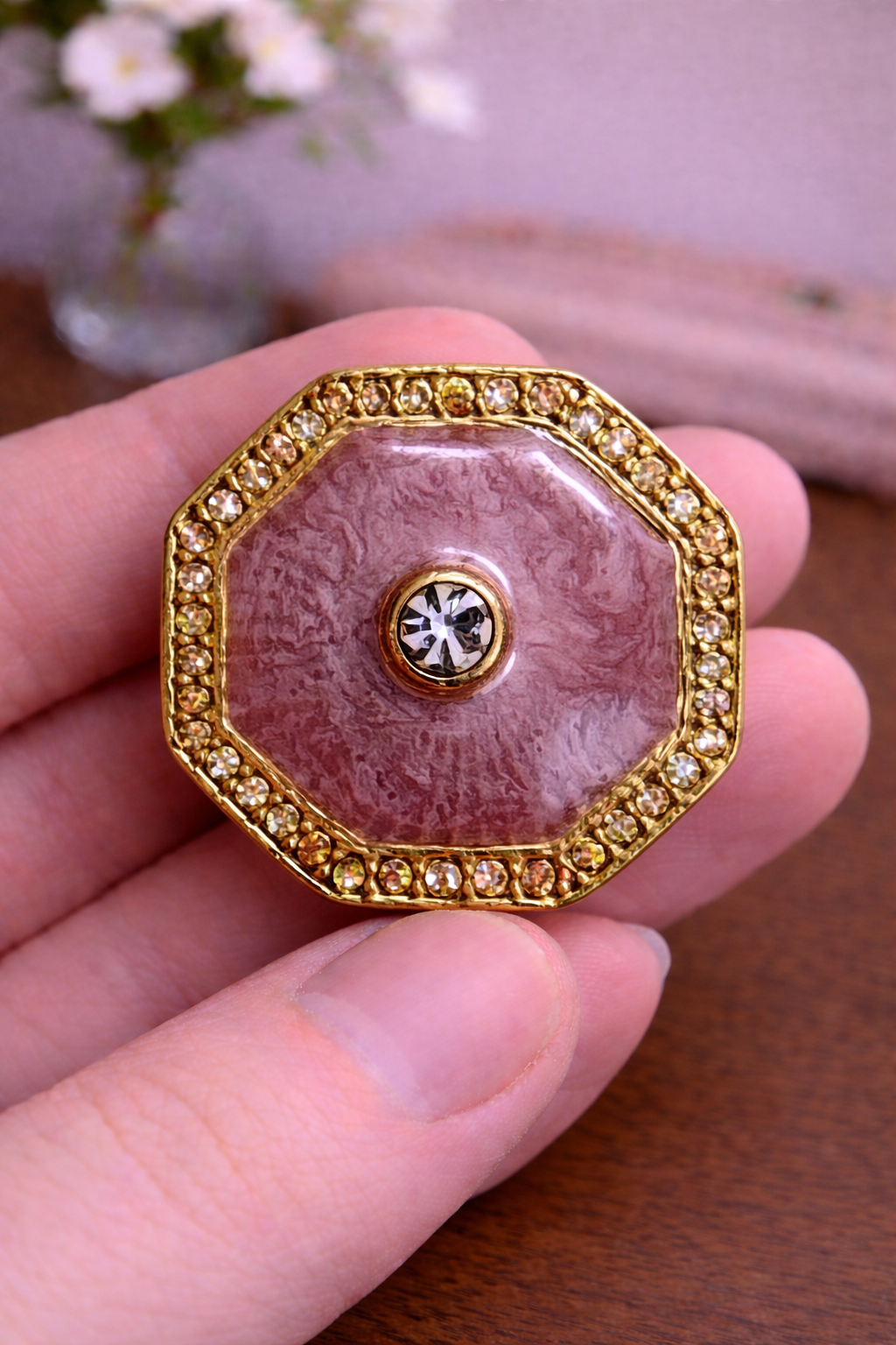 Blush Royale Bandhgala Button