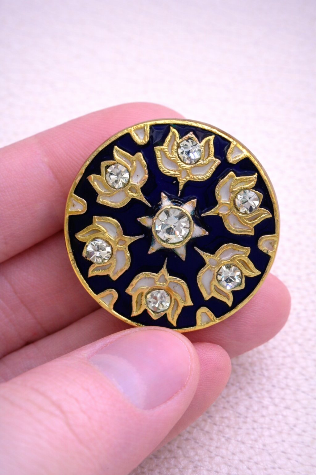 Noir Gulnaar Bandhgala Button