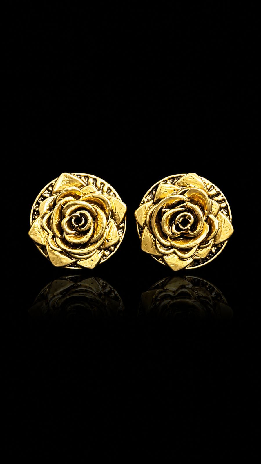 Golden Rose Bloom Cufflinks