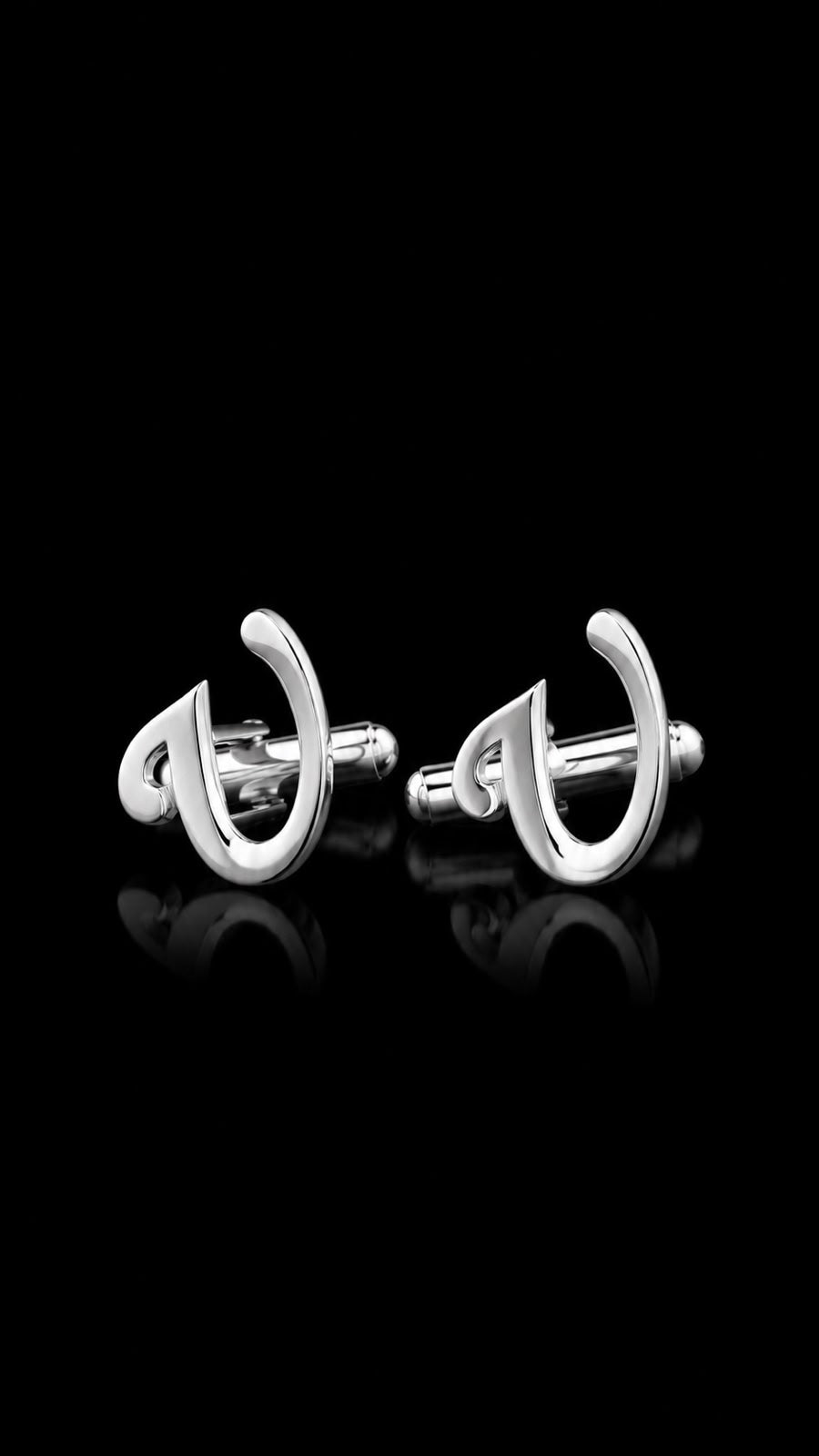 Rajputana Initial "U" Silver Cufflinks
