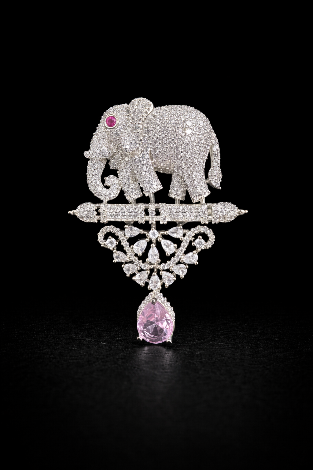Royal Elephant Charm Magnet Brooch