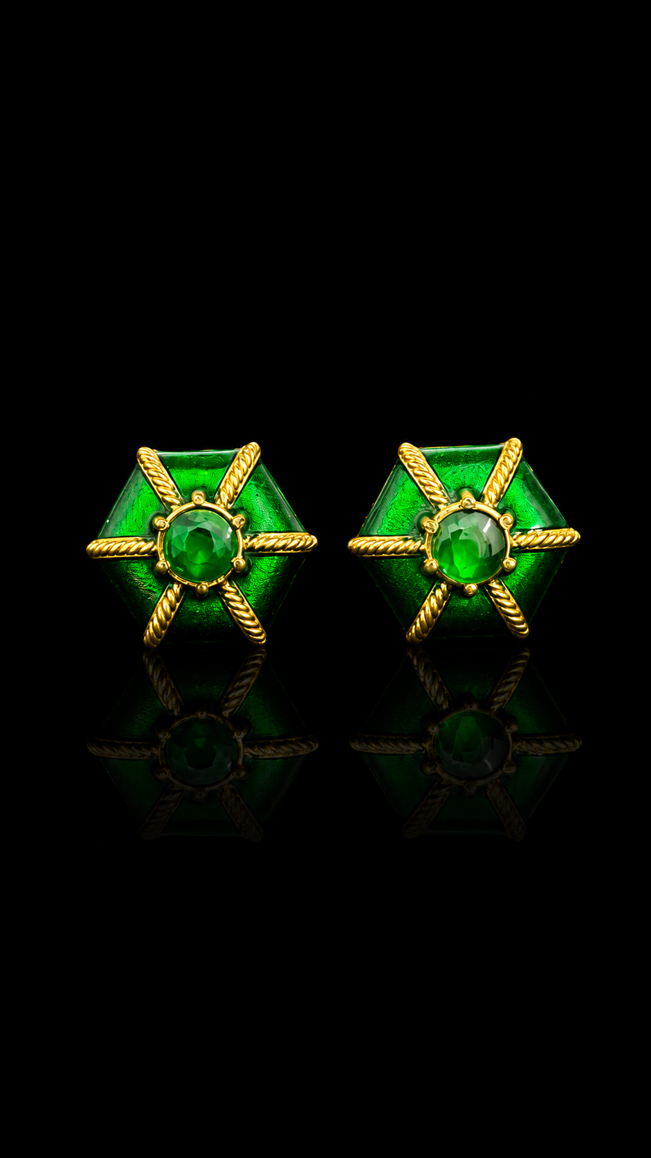 Imperial Emerald Hexagon Cufflinks