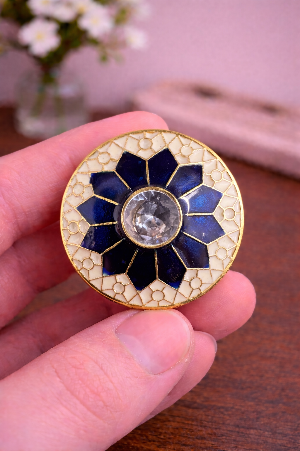 Midnight Sunburst Bandhgala Button