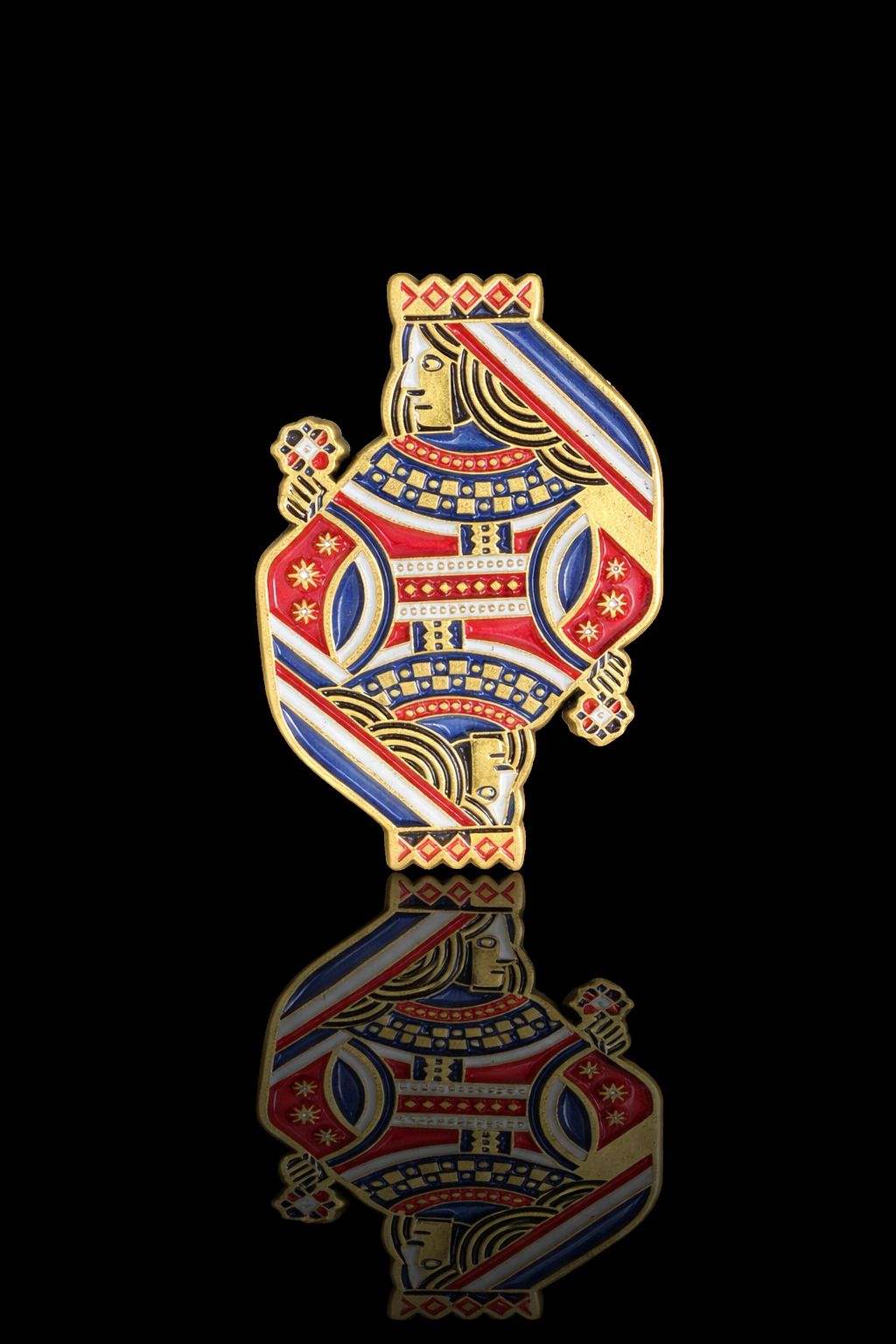 Royal Card King Brooch