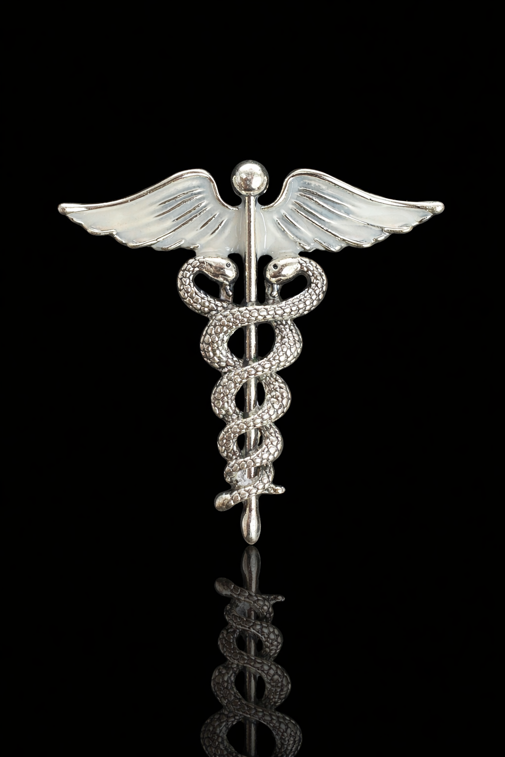Caduceus Emblem Brooch