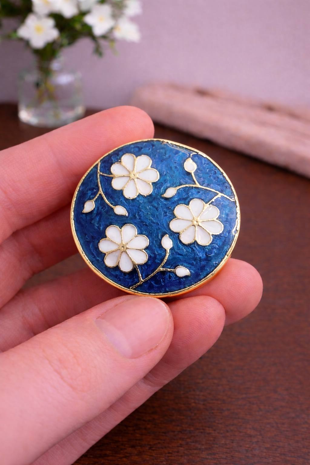 Rangrez Crimson Floral Bandhgala Button