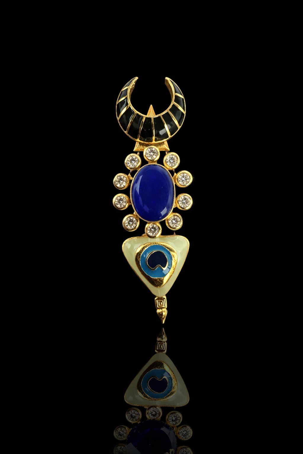 Celestial Crescent Brooch