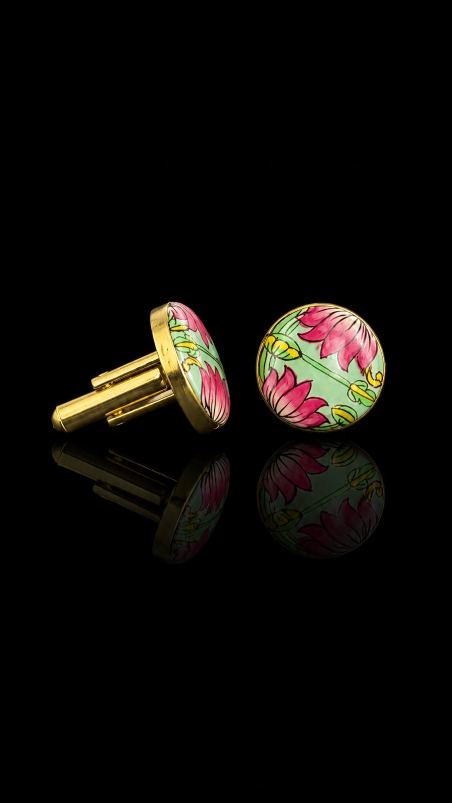 Kamal Vana Hand-Painted Enamel Cufflinks