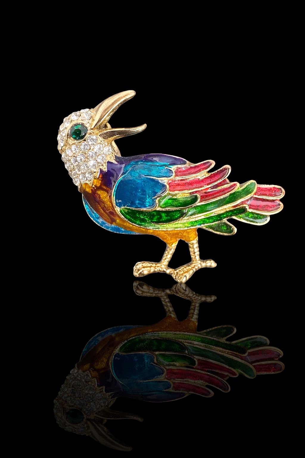 Prism Wing Songbird Brooch
