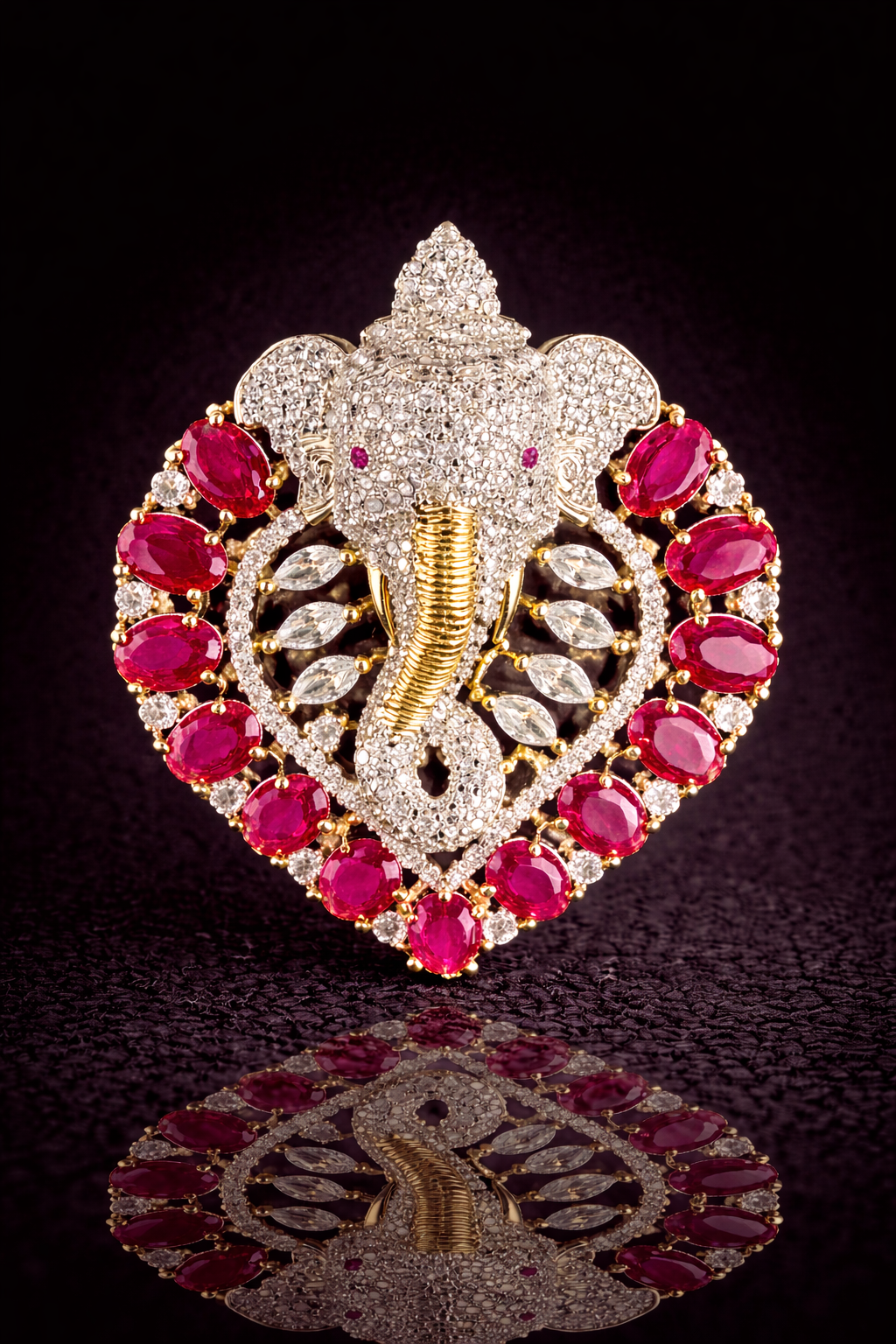 Ganesha Crest Magnet Brooch